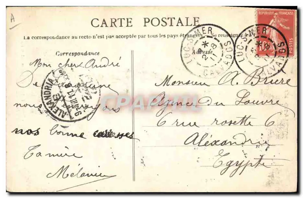 Cabeleiras do passado - Pont-L'Évêque — C.P.A., Caen, n°19 - Verso