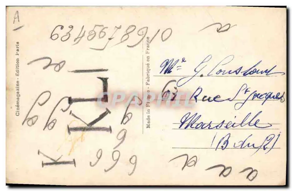 Ivan Mosjoukine — El León de los Mogoles — Tarjeta postal antigua Cinémagazine, n°169 - Reverso