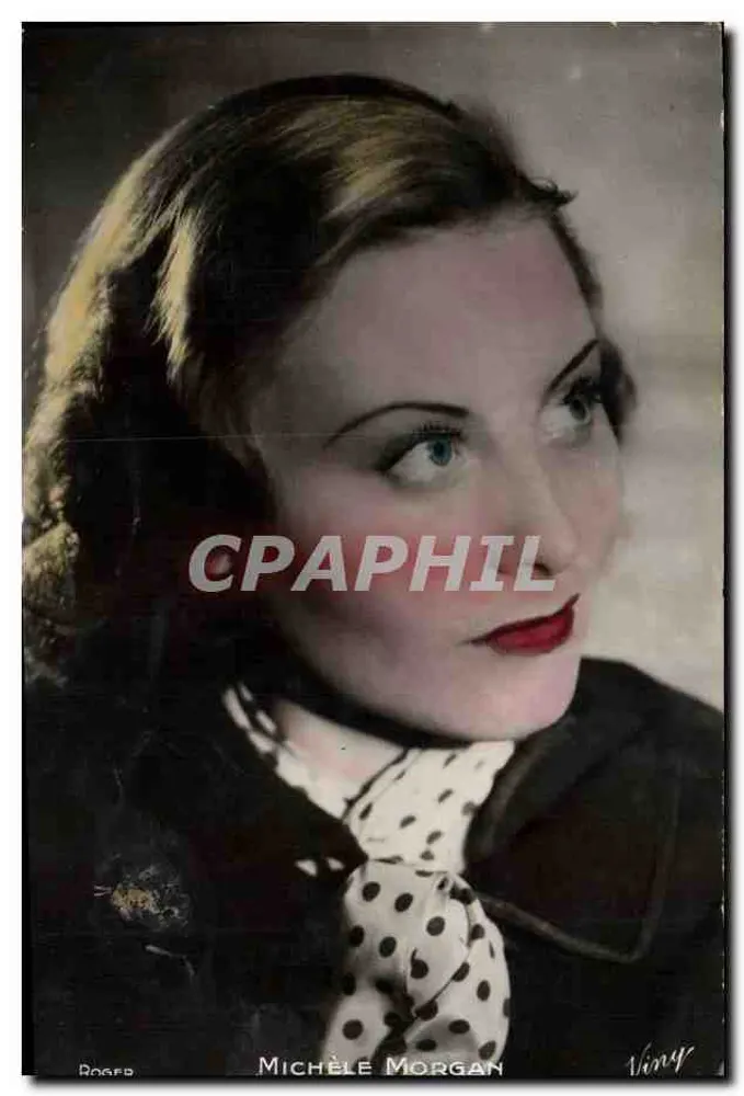 Michèle Morgan — retrato colorido — editor Viny - Frente