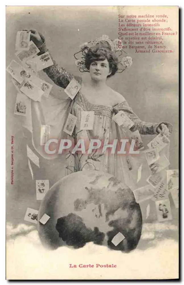 Die Karte Postale — Werbung für den Verlag Bergeret aus Nancy — Phototypie L. Béryens et Cie, Nancy - Vorderseite