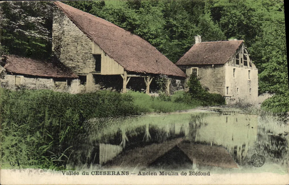 Vallée du CESSERANS — Ancien Moulin de Bléfond — O. Famiel, Dijon - Recto