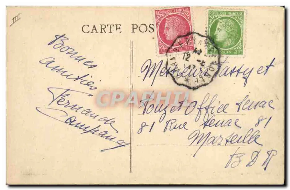 Allevard-les-Bains — Das alte Mühle — Sammlung Debrieux - Rückseite