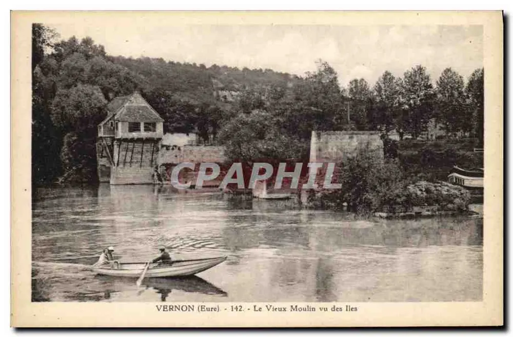 Vernon (Eure) - Blick auf das alte Mühle von den Inseln - 142 - Vorderseite