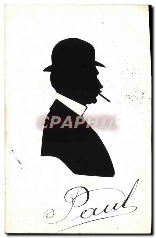 Silhueta de Paul — retrato estilizado — editor desconhecido - Frente