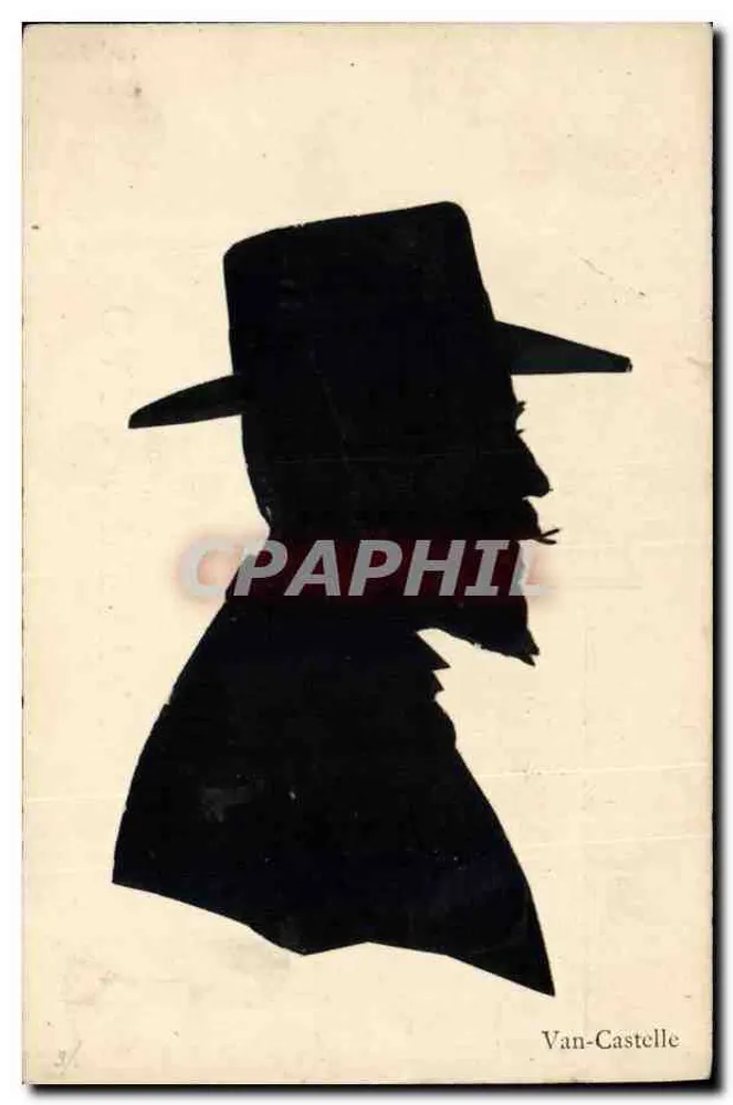 Silhouette eines Mannes mit Hut — Van-Castelle - Vorderseite