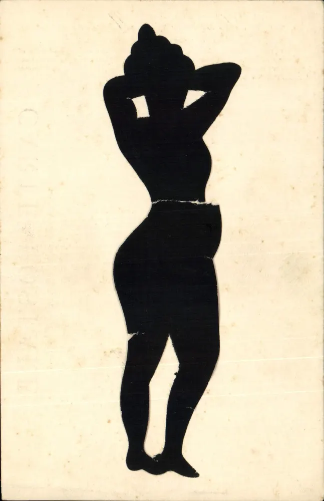 Silhouette féminine — figure noire stylisée — éditeur E. Lamblet de Montois, n° 268-63 - Vorderseite