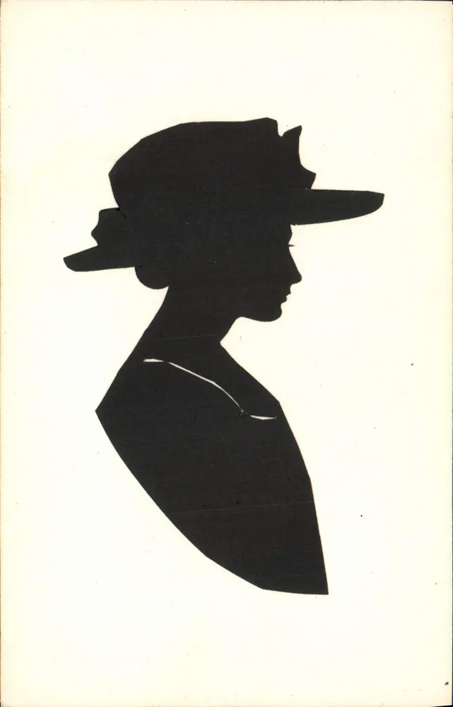 Silhouette einer Frau — vintage-Stil - Vorderseite
