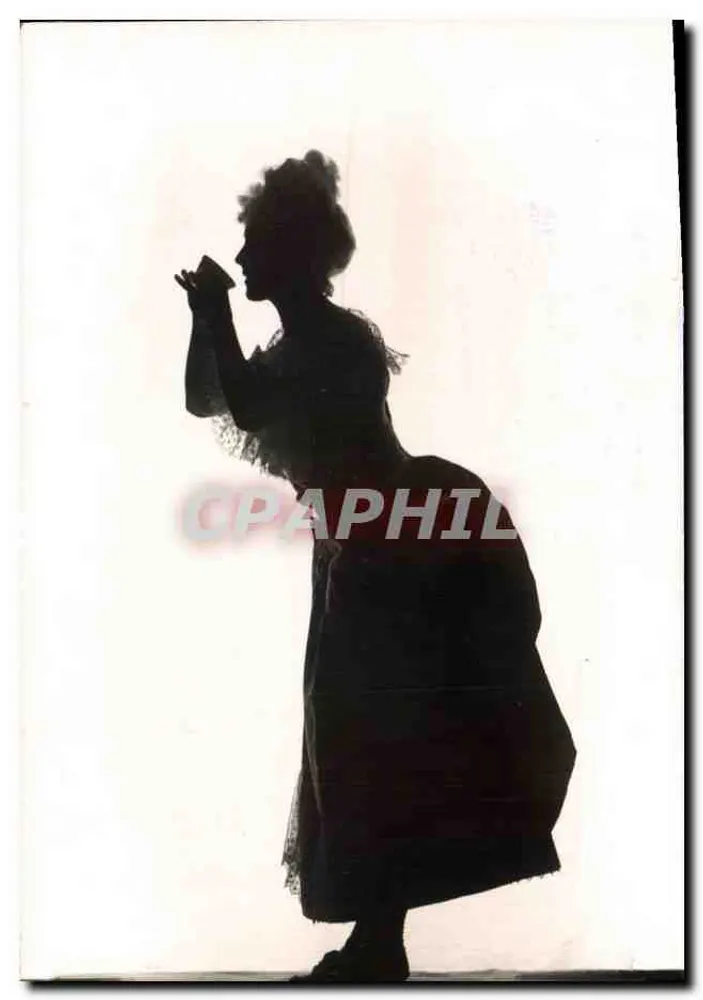 Silhouette einer Frau in einem Kleid — Viktorianische Ära — n° III - Vorderseite
