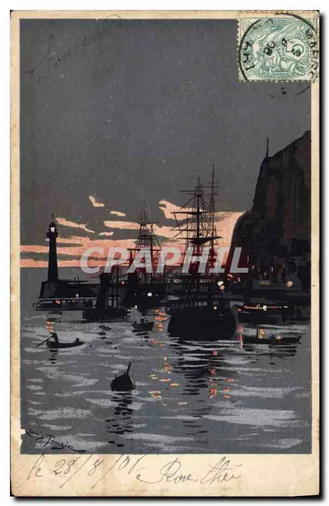 Hafen von Roses — Sonnenuntergang — Verlag nicht sichtbar - Vorderseite