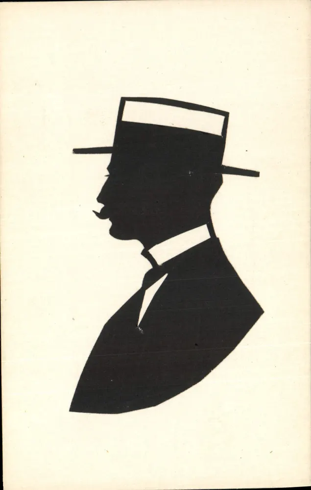 Silhouette eines Mannes in einem Anzug — n° 132 - Vorderseite
