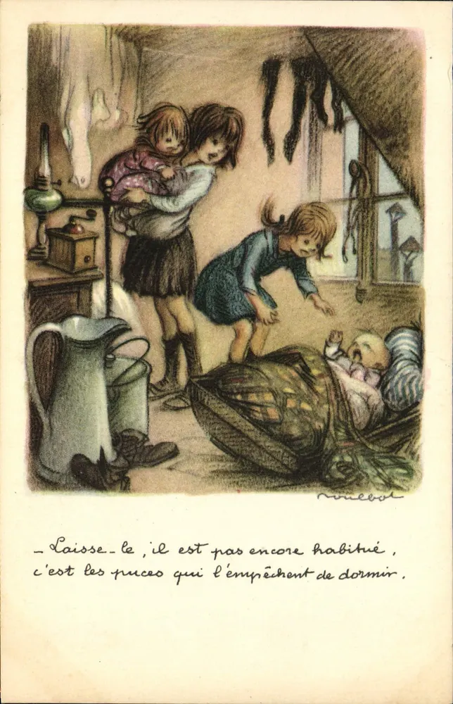 Kinder und Baby — Schlafzimmer-Szene — Nunevot - Vorderseite