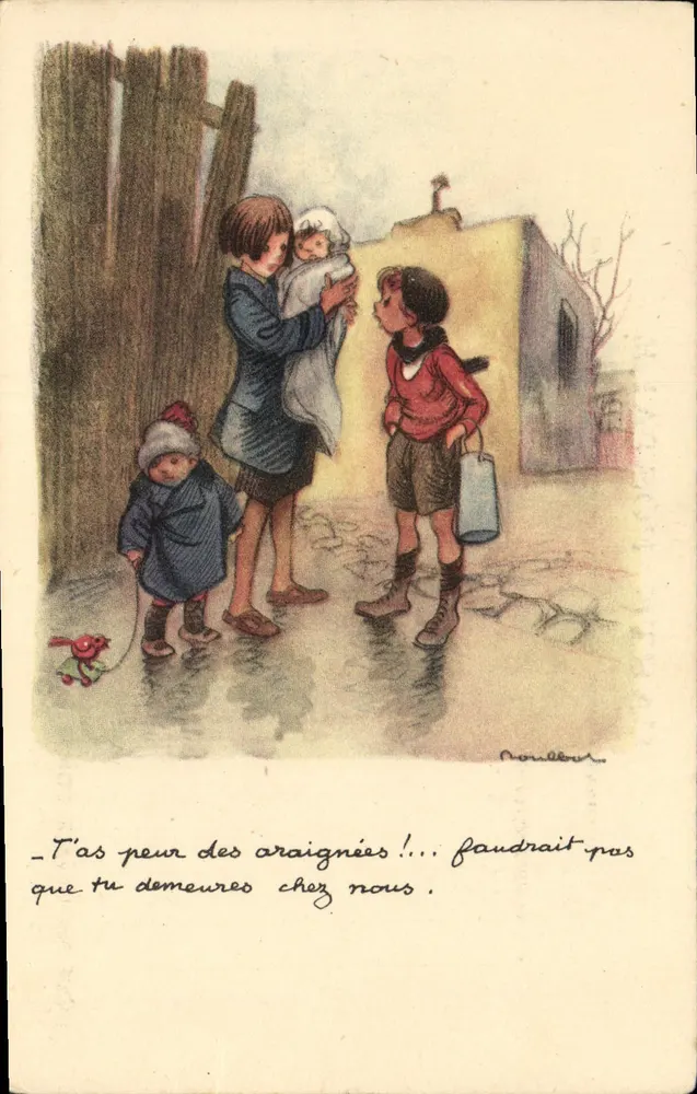 Kinder und Baby — Szene einer Vernehmung — Noubleur - Vorderseite