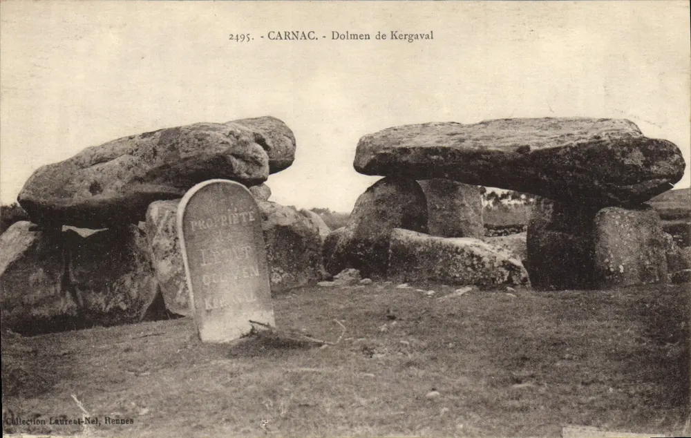 Carnac - Dolmen Kergaval — Kolekcja Laurent-Nel, Rennes, n° 2495 - Awers
