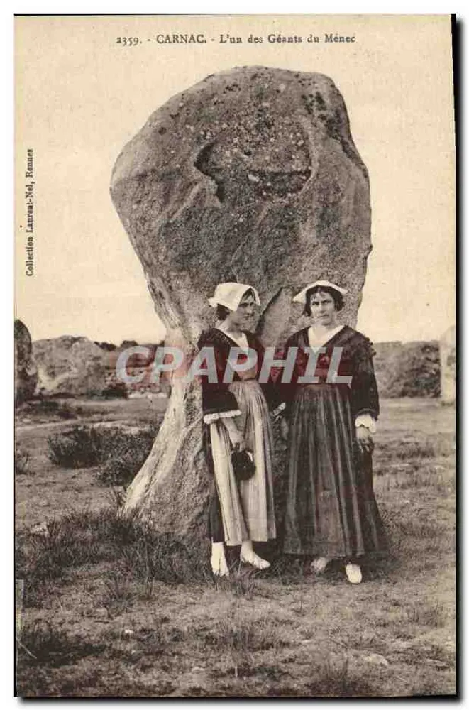 Carnac - Einer Der Riesen Von Ménech — Sammlung Laurent-Nel, Rennes, n° 2359 - Vorderseite
