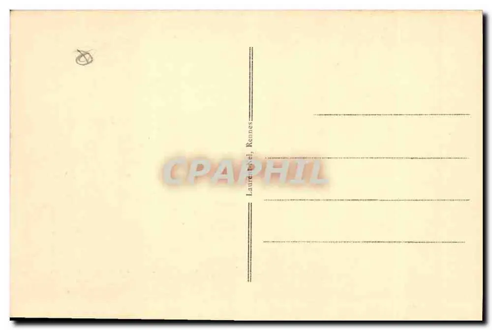 Carnac - Los Alineamientos del Petit Ménech — editor Lauret-El, Rennes, n° de serie 5035 - Reverso