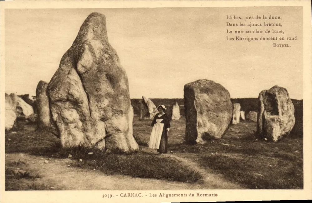 Carnac - Os Alinhamentos de Kermario — Botrel - Frente