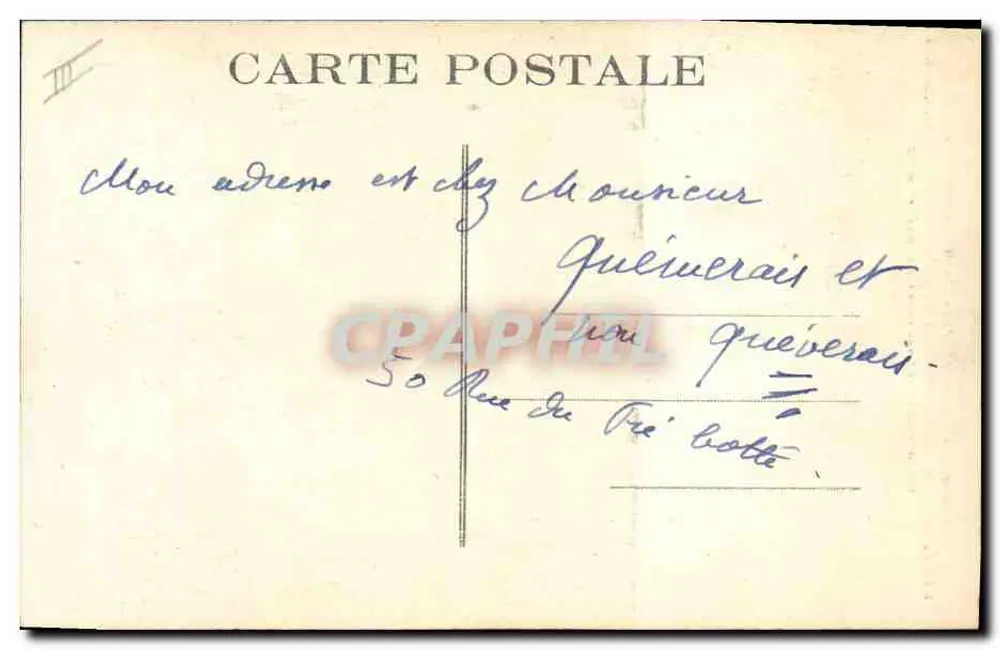 Menhir de Lan-ar-Justiz, in der Nähe von LANNION (C.-du-N.) — Sammlung E.H. — Nr. 1186 - Rückseite
