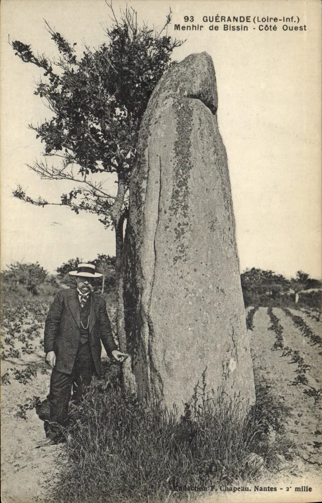 Menhir de Bissin — Guérande (Loire-Inf.) — Edition F. Chapeau, Nantes - Vorderseite