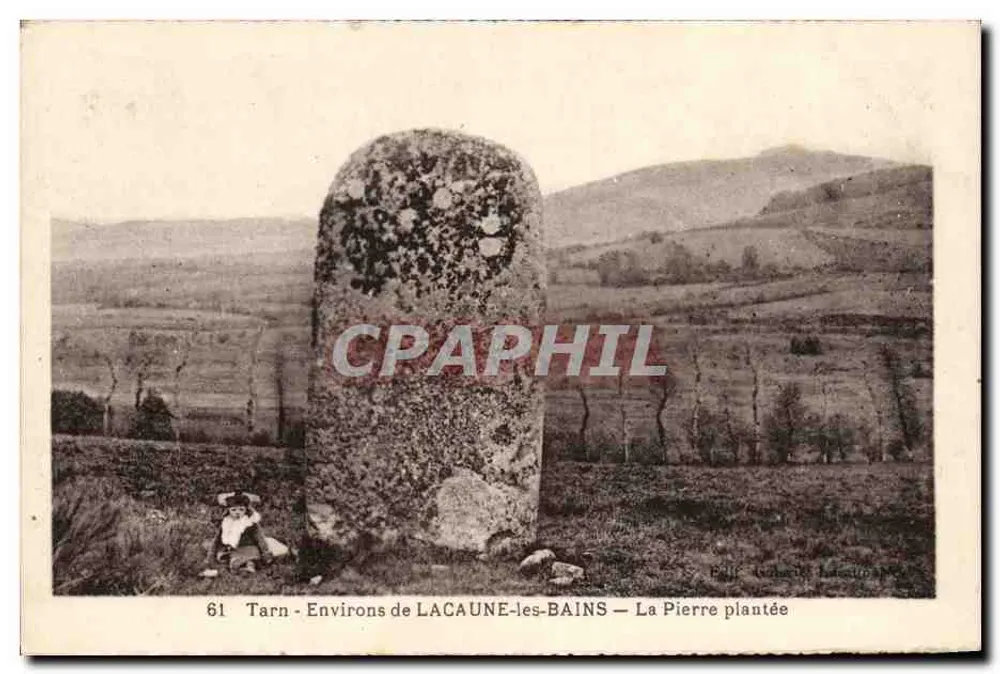 Umgebung von LACAUNE-LES-BAINS — Die Stele — Verlag P. L. L. (Nr. 61) - Vorderseite