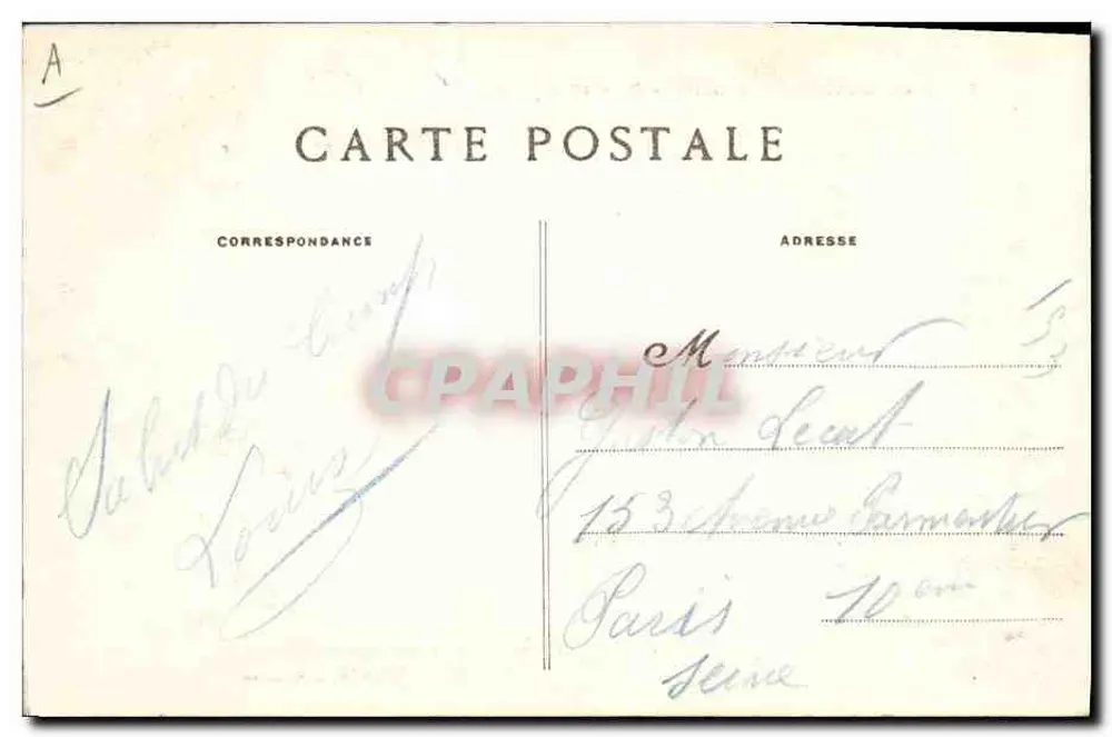 Camp de Sissonne — Artillerie — Aufstellung einer Batterie — Verlag R. Sissonne - Rückseite
