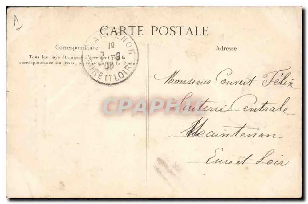 A Normandia — "Bilhete postal antigo" — Estudos de Trajes — Minha Primeira Bonnette - Verso