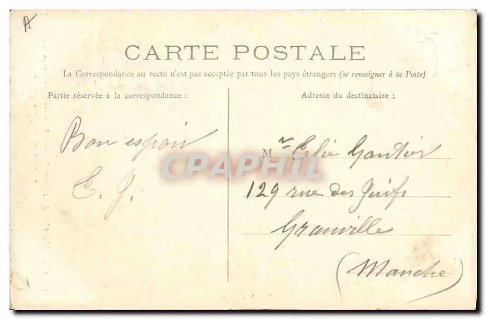 Coiffes d'hier — Villers-Bocage — Velho castelo em ruínas — La C.P.A. Paris n°47 - Verso