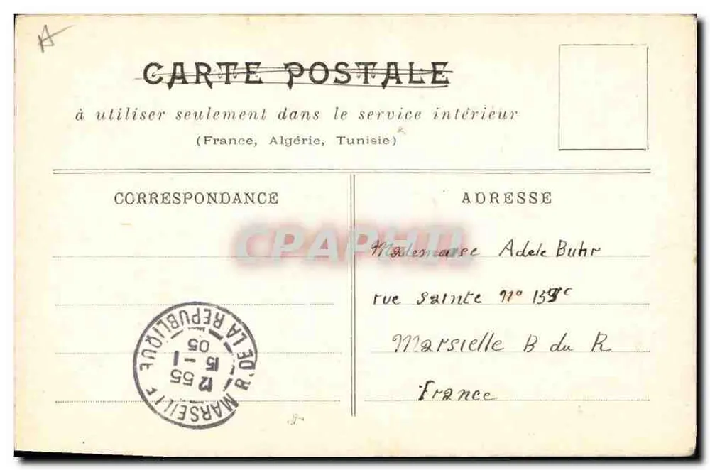 Normande — Série N°1 — Editor desconhecido - Verso