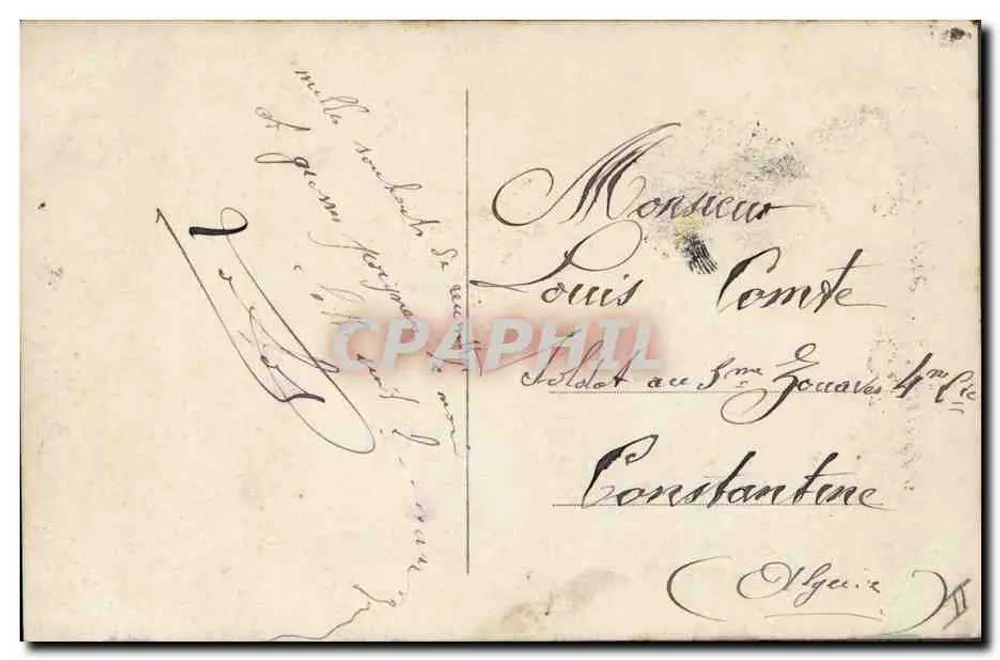 Mann mit Kartenpostkarten — Studio — LYS - Rückseite