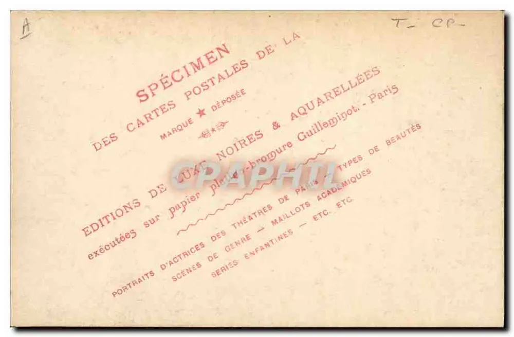 Zwei Männer spielen Karten — Wohnzimmerszene — Éditions Guilleminot, Paris - Rückseite
