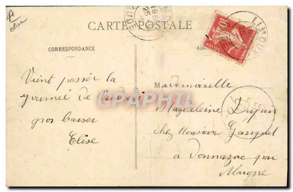 Geschäftsgebäude der Société Générale — Rue de la Trinité, Limoux — Fotografie Roudière, Carcassonne - Rückseite