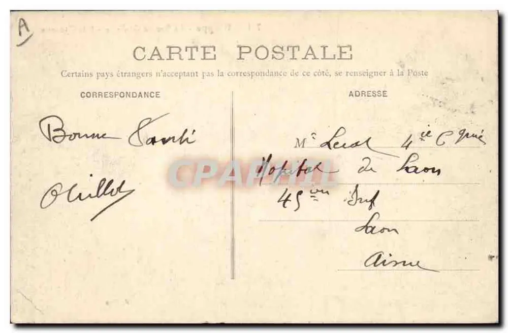 Dieppe — Die Generalgesellschaft — Straße Cycogne — P. Blin - Rückseite