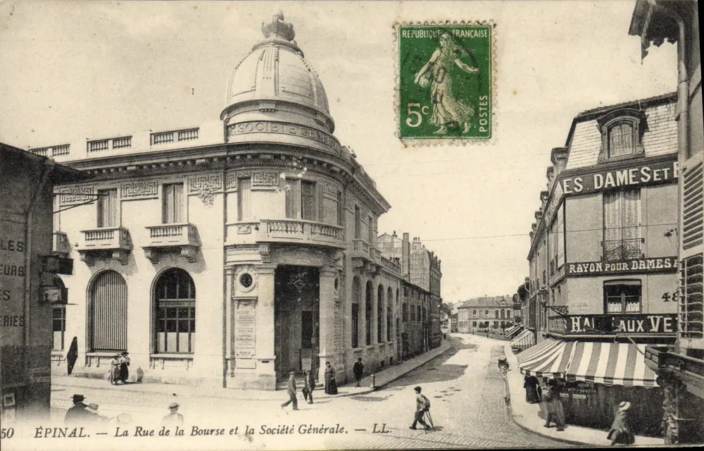 Épinal — La Rue de la Bourse und die Société Générale — LL - Vorderseite