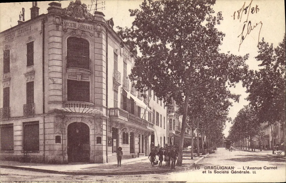 Draguignan — Avenue Carnot und die Société Générale. LL - Vorderseite