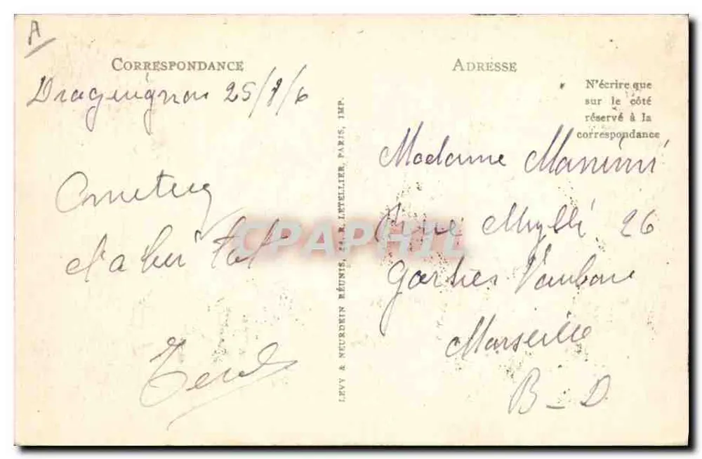 Draguignan — Avenue Carnot und die Société Générale — Verlag LL - Rückseite