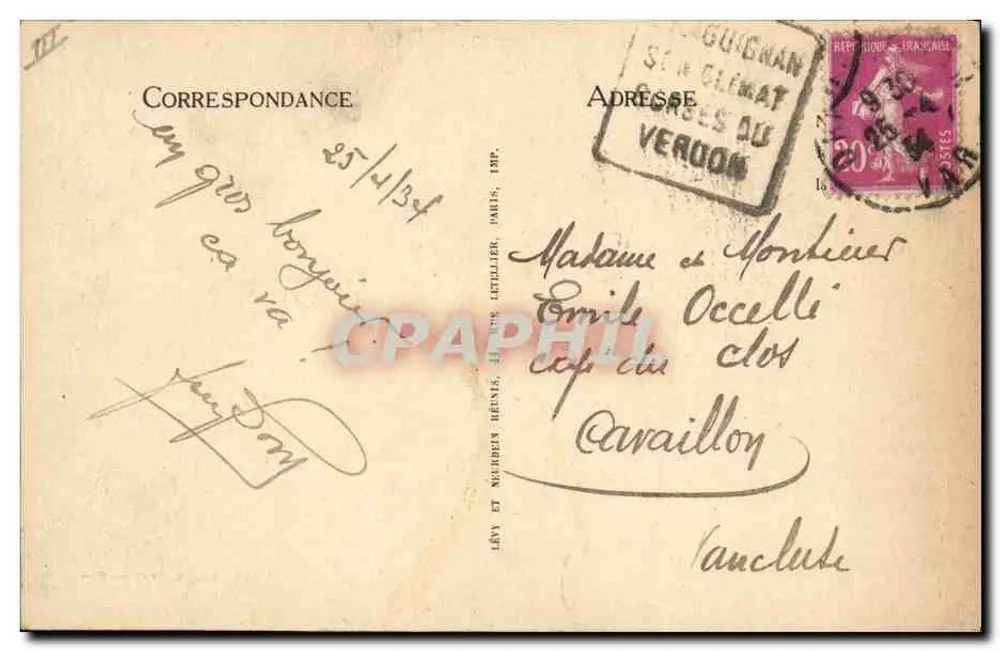 Draguignan — Avenue Carnot und die Société Générale — Villy, Place Claude-Gay - Rückseite