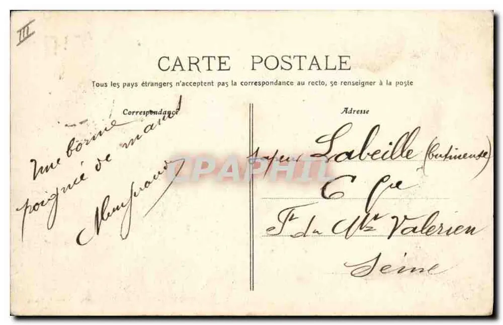 LYON-VAISE — Escola Veterinária — P. Martel, Lyon - Verso