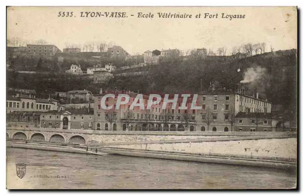 Lyon-Vaise — Tierärztliche Schule und Fort Loyasse — Verlag: J. A. Mallet, Lyon - Vorderseite