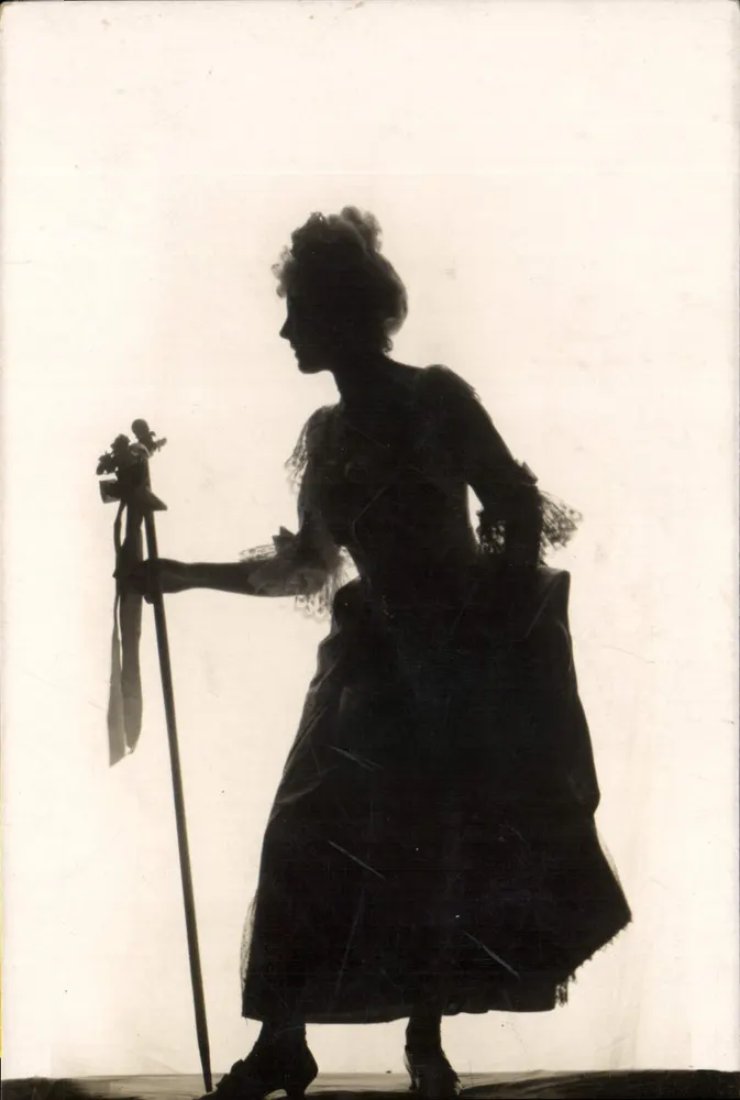 Silhouette einer Frau in einem Kleid — Nr. III - Vorderseite