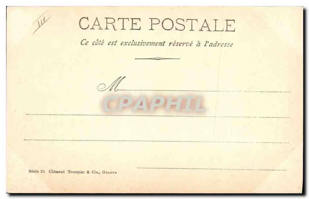 Gaivotas sobre rochedos — M. Andrirossi — Série 29, Clément Tournier & Cie, Genève - Verso