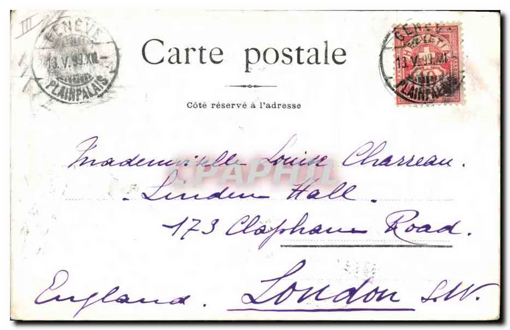 Frau in gelber Robe — Nelken — Verlag V. Artinov, Nr. 10 - Rückseite