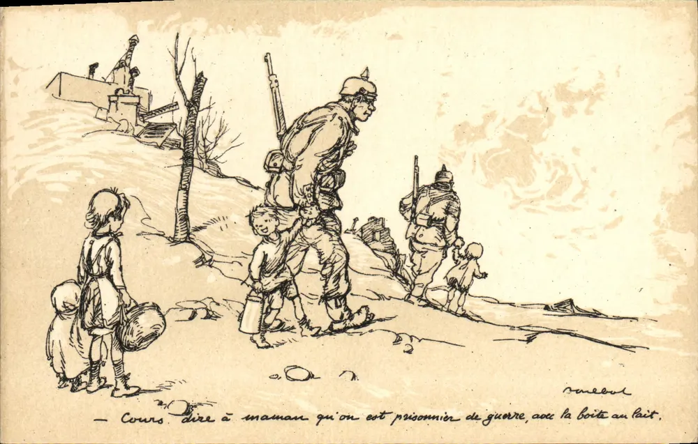 Deutsche Soldaten im Krieg — mit der Milchkanne — Verlag Poulbot, n°1-A - Vorderseite