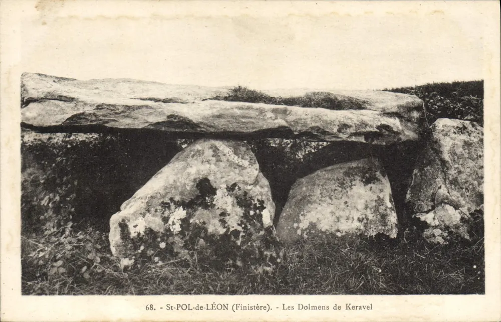 St-POL-de-LÉON (Finistère) — Die Dolmen von Keravel — n°68 - Vorderseite
