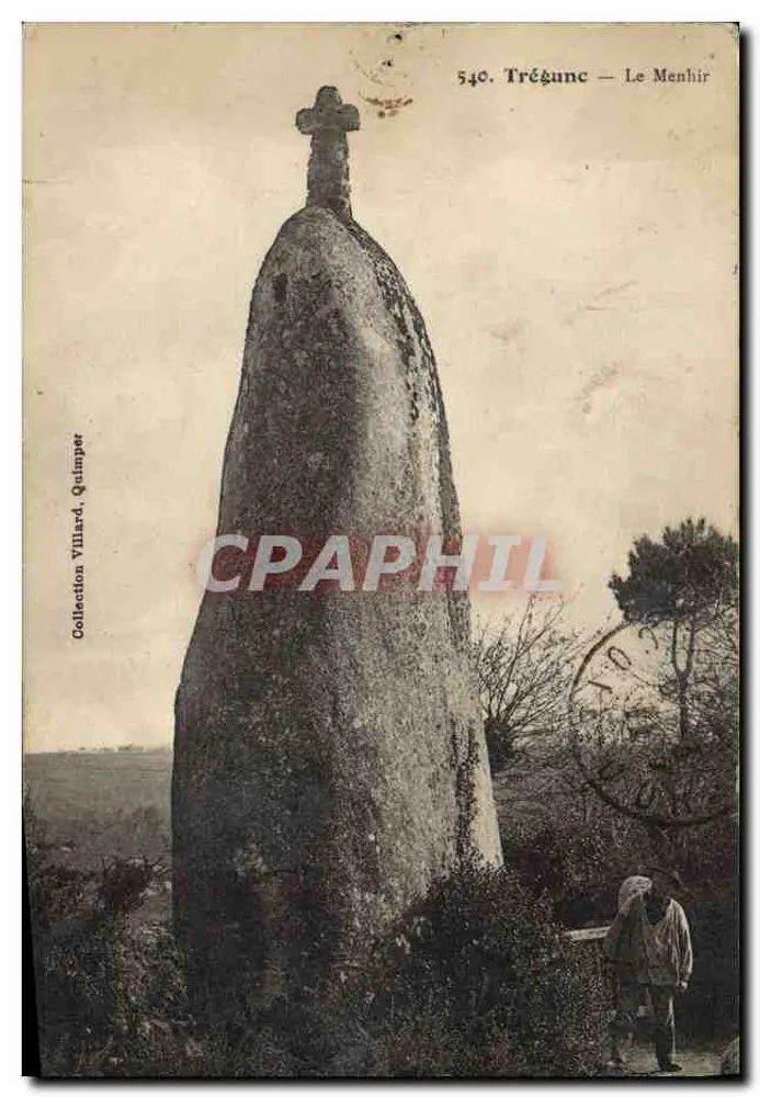 Trégunc — O Menhir — Coleção Villard, Quimper - Frente