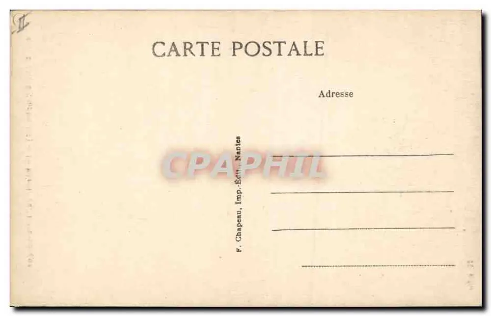 Le Croisic (Loire-Inf.) — Der Menhir von Pierre-Longue — F. Chapeau, Imp. Bât. Nantes - Rückseite