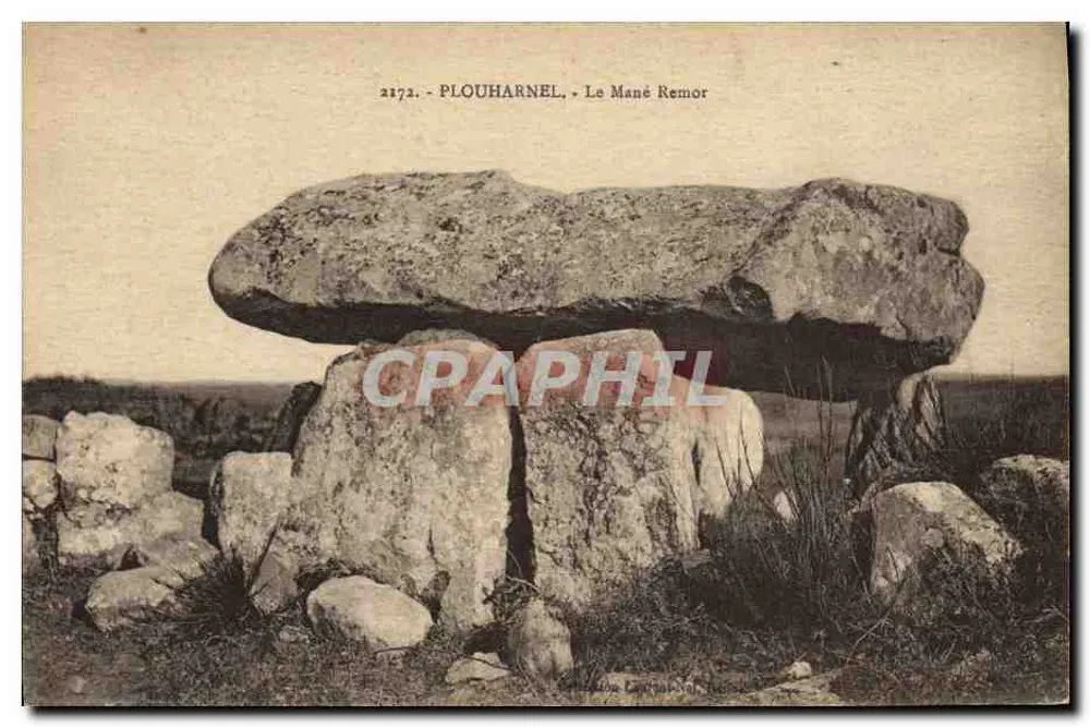 PLOUHARNEL - O Mané Remor — dolmen — editor Léon Laval, n° 2172 - Frente