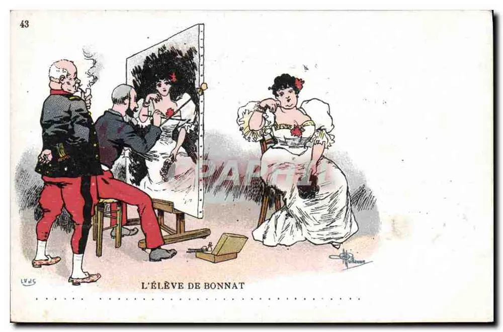 O Aluno de Bonnat — caricatura de artista — editor LVAS, n°43 - Frente