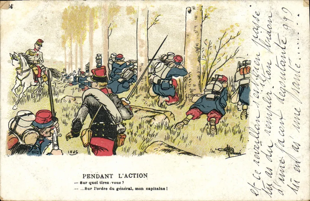 Soldados em ação florestal — PENDANT L'ACTION — editor LVHG - Frente