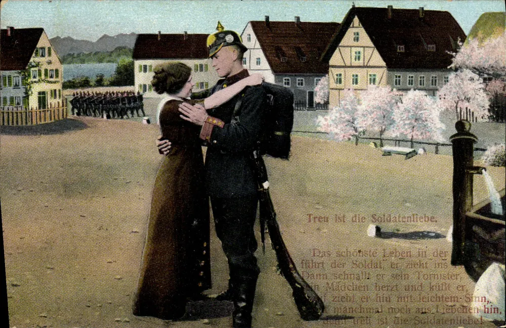 Soldado e mulher — cena de ternura — n° 790/I - Frente