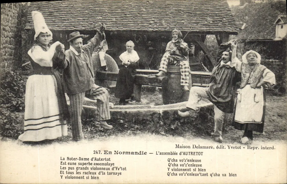 Em Normandia — A assembleia de AUTRETOT — Maison Delamare, editado em Yvetot - Frente