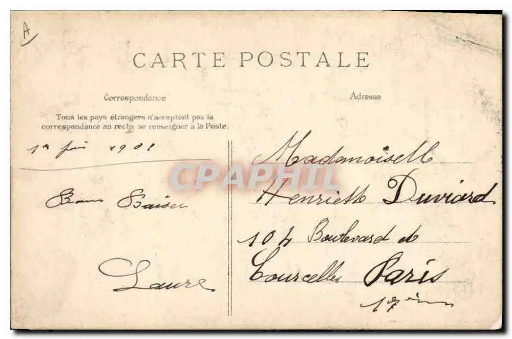 Sujets de Normandie — collage de scènes de vie — C.P.A. PARIS - Verso